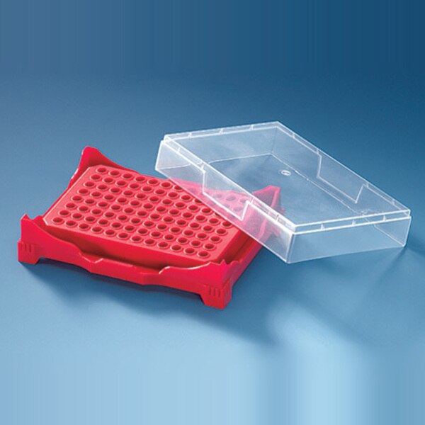 PCR Box/Rack, includes 1 each Red, PK 5