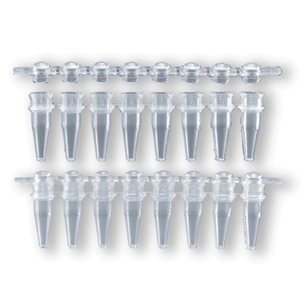 PCR Tube Strip w/ attached Domed, PK 125