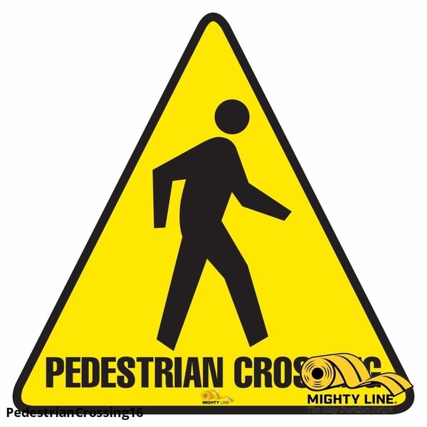 Pedestrian Crossing Floor Sign, Floor Ma, PEDESTRIANCROSSING16