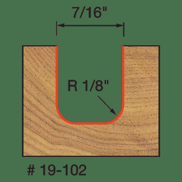 Radius Dish Carving Bit, 1/8