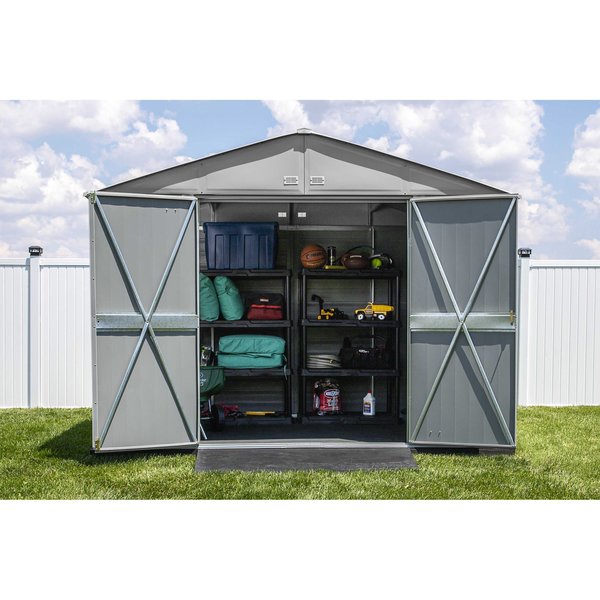 10x8 Select Steel Storage Shed, Flute Grey