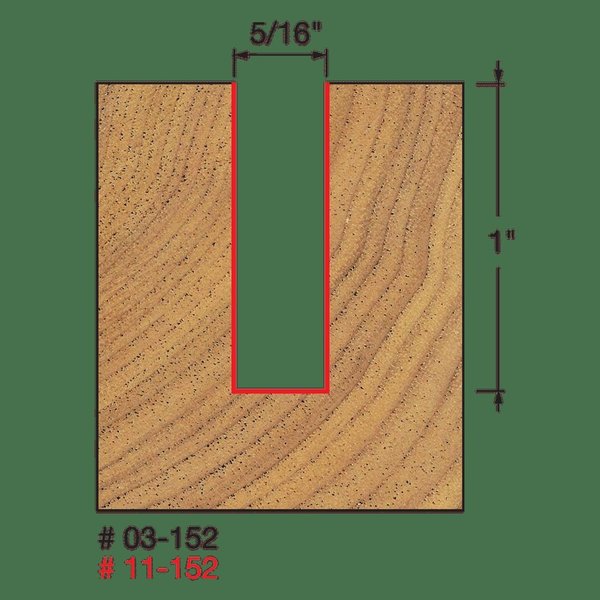Single Flute Straight Bit, 5/16