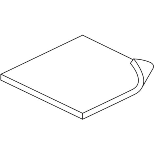 Foam Sheet, Closed Cell, 12 in W, 12 in L, 1/16 in Thick, Black