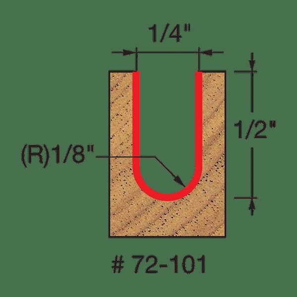 Up Cut Spiral Ball Nose, 1/4
