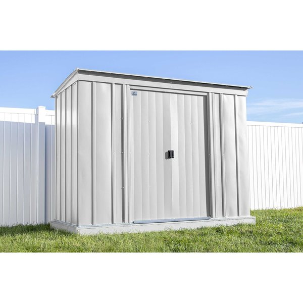 8x4 Classic Steel Storage Shed, Flute Grey