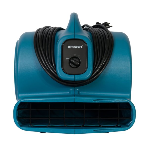 1/3 HP, 2600 CFM, 3.8 Amps, 4 Positions, 3 Speeds Air Mover with Power Outlets for Daisy Chain