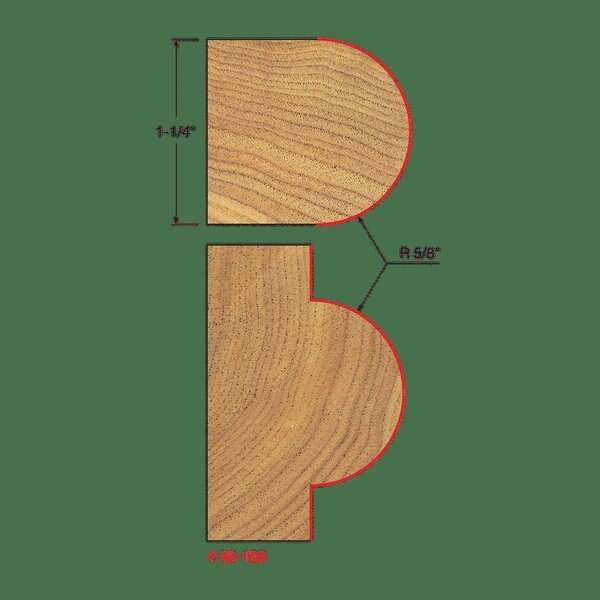 Radius Half Round Bit, 5/8