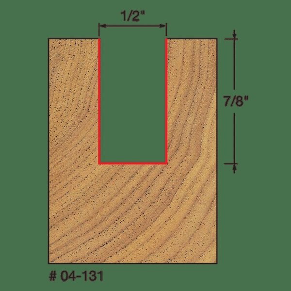 Double Flute Straight Bit, 1/2