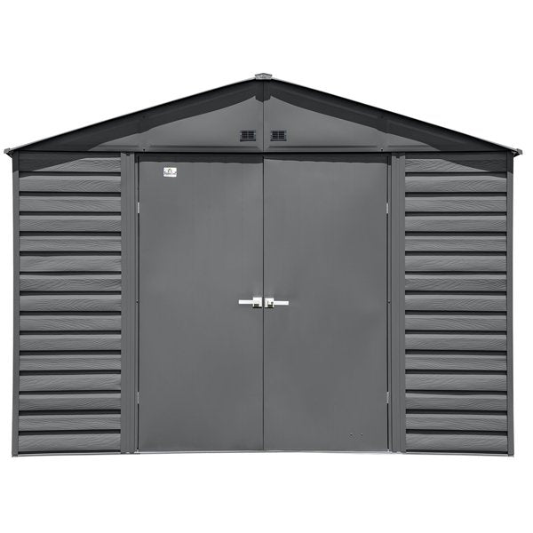 10x12 Select Steel Storage Shed, Charcoal