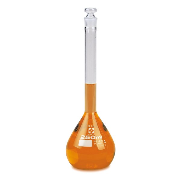 Glass Volumetric Flasks, w/Tapered, PK 4
