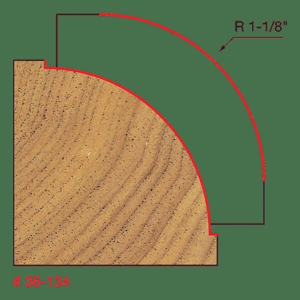 Radius Beading Bit (Quadra-Cut), 1-1/8