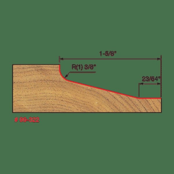 Vertical Raised Panel Bit, 1-1/2