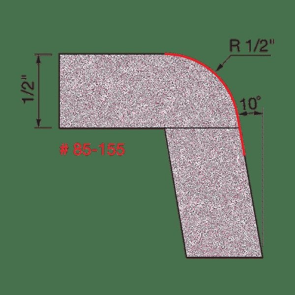 Radius Round Over Bowl Bit, 1/2