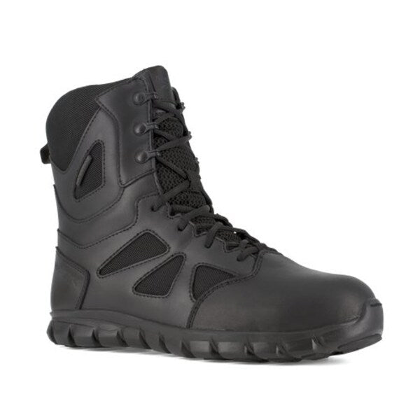 Safety Shoe, 8-1/2, W, Black, Composite, PR