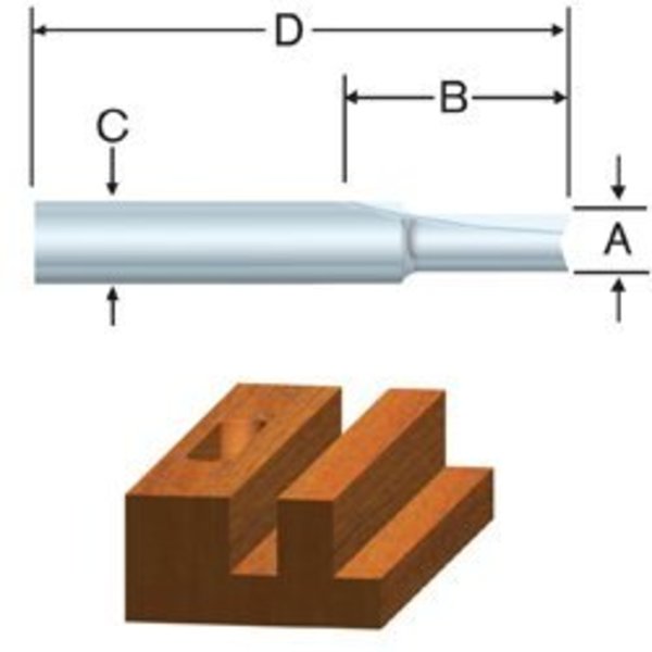 CT 1/8X5/16 Straight 1F 1/4S