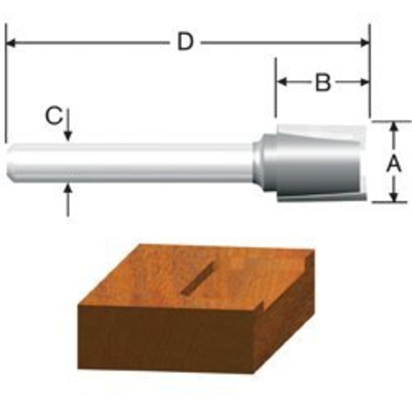 CT 1/2X1/2 Hinge Mortise 2F 1/4S
