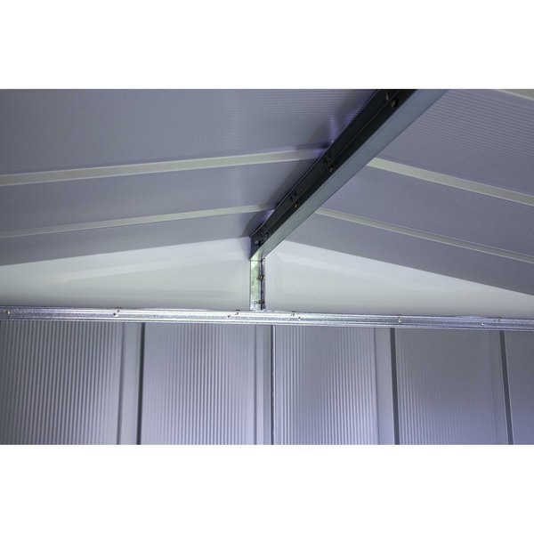 6x7 Classic Steel Storage Shed, Flute Grey