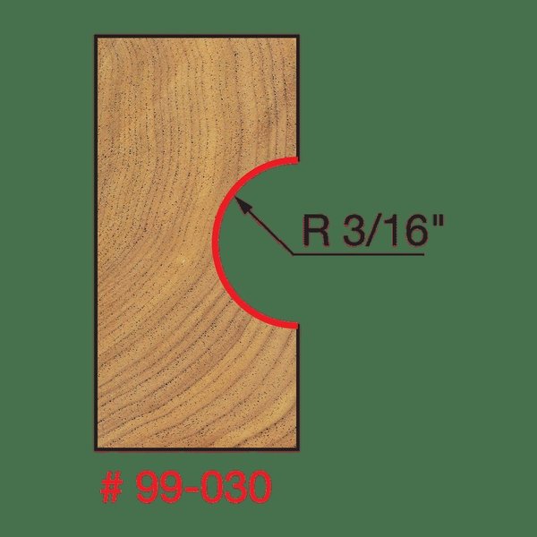 Radius Flute Bit, 3/16