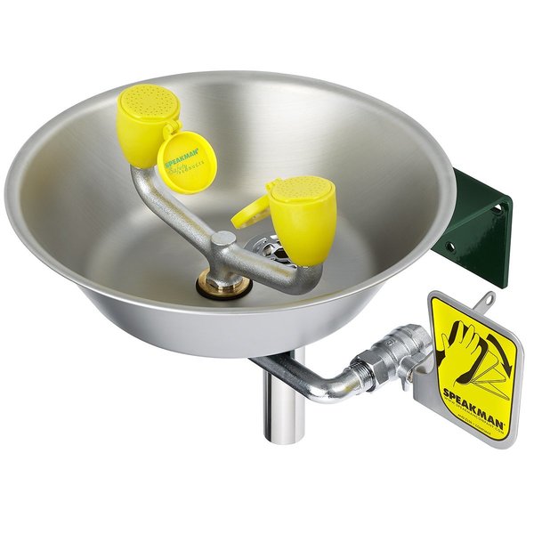 Wall Mounted Eye/Face Wash Station Stainless Steel
