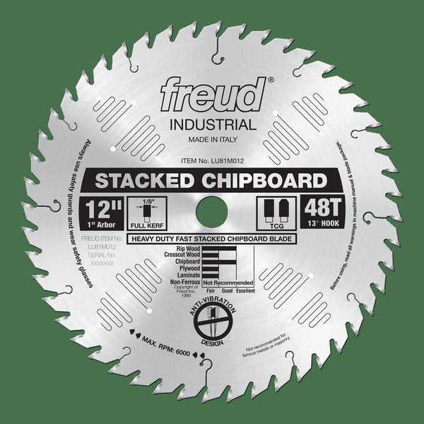 Heavy Duty Stacked Chipboard Blade, 12