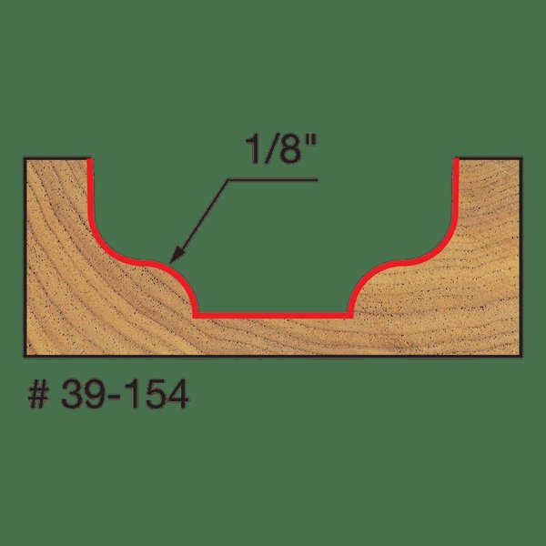 Radius Ogee Groove Bit, 1/8