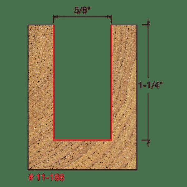 Single Flute Straight Bit, 5/8