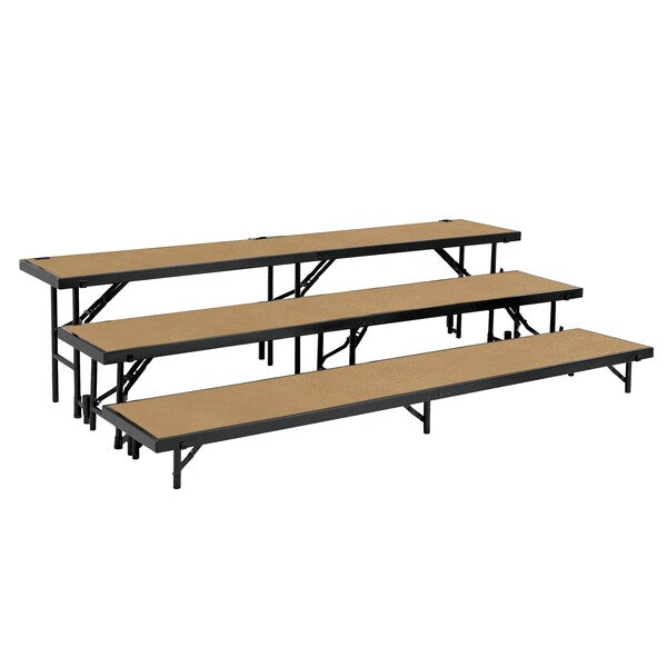 Straight Standing Choral Riser, 3 Level, Hardboard Floor