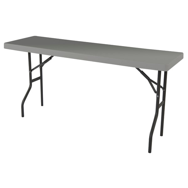 Round IndestrucTableÃÂ® Classic Folding Table, Charcoal - 24