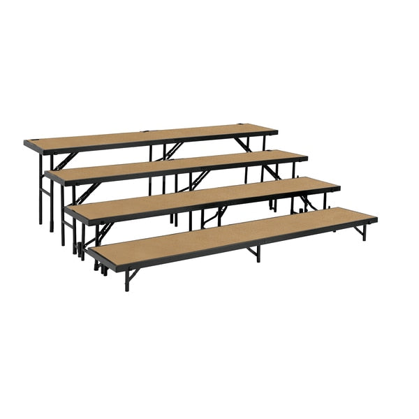 Straight Standing Choral Riser, 4 Level, Hardboard Floor