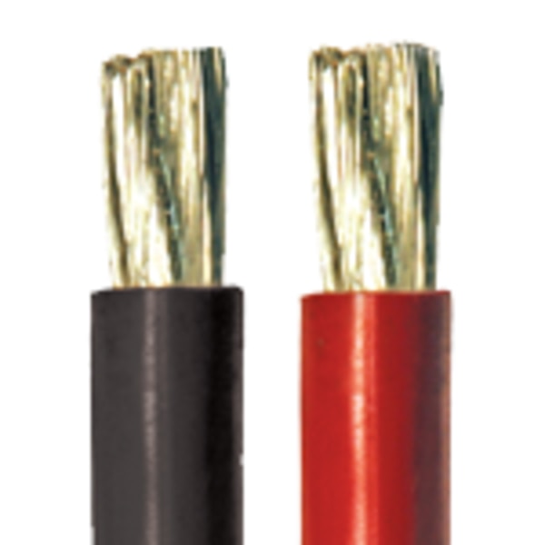 Marine Battery Cable, Black, 2/0,100 ft.