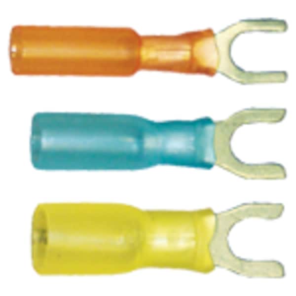 16-14 AWG Heat-Shrink Spade Terminal #10 Stud PK25