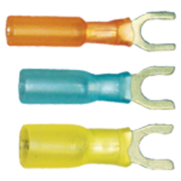 22-18 AWG Heat-Shrink Spade Terminal #8 Stud PK10