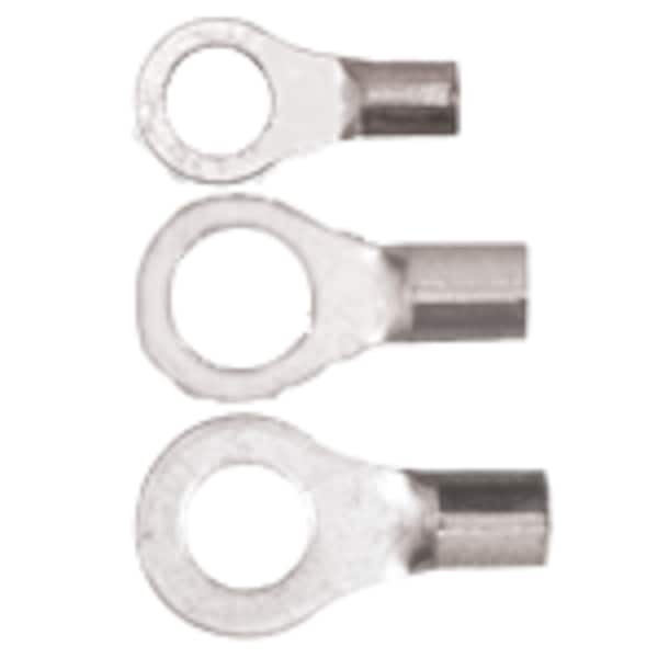 12-10 AWG Non-Insulated Ring Terminal #10 Stud PK50