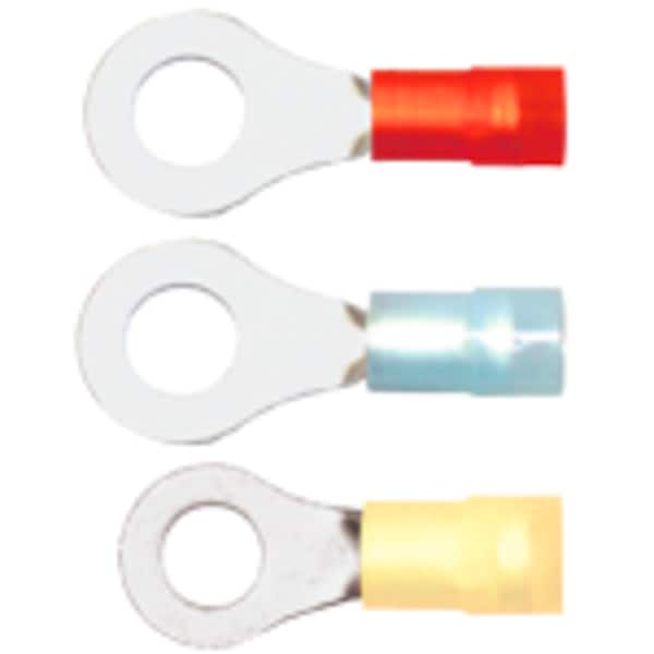 22-18 AWG Nylon Double Crimp Ring Terminal 5/16