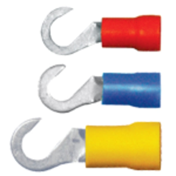 16-14 AWG PVC Hook Terminal #10 Stud PK10