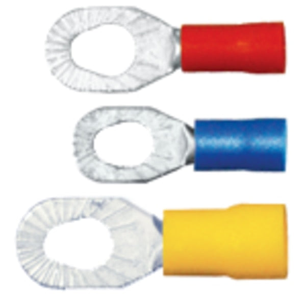 22-18 AWG PVC Ring Terminal #6, #8, #10 Stud PK25