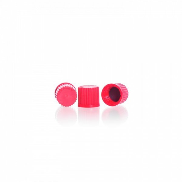 GL18 Solid Top Red PBT Screw Caps, PK 10