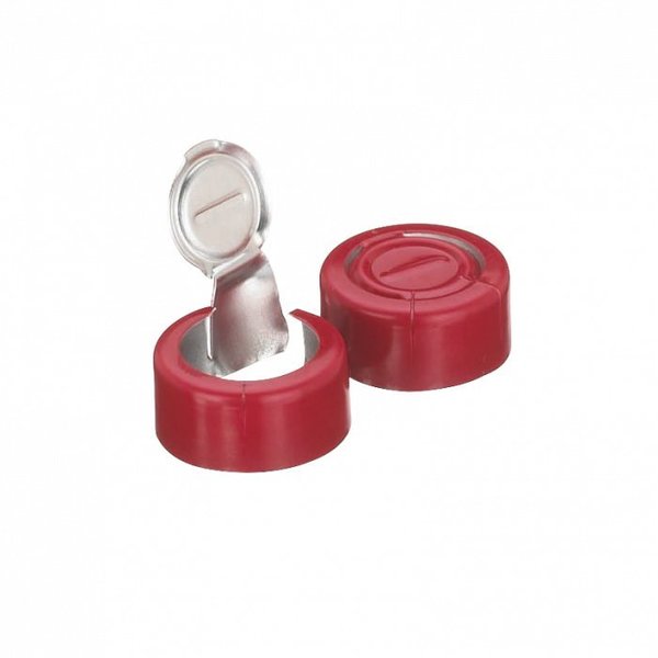 Red Unlined Aluminum Seal, Tear, PK 100