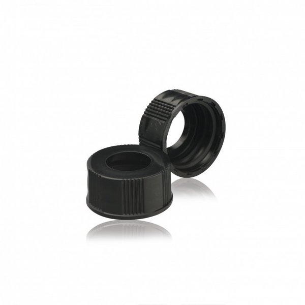 Open Top Black Phenolic Screw Cap, PK200