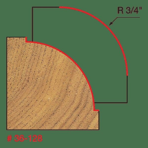 Radius Beading Bit (Quadra-Cut), 3/4