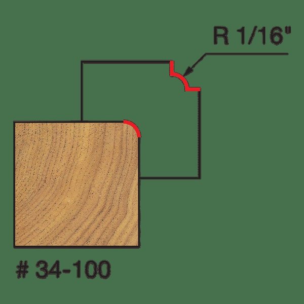 Radius Rounding Over Bit, 1/16