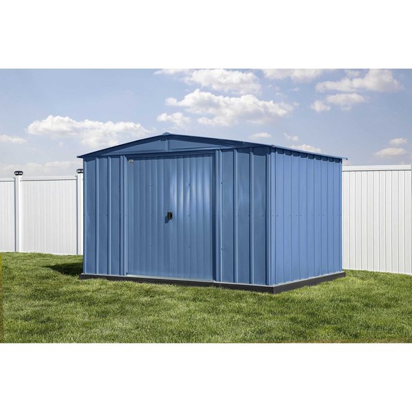 10x8 Classic Steel Storage Shed, Blue Grey