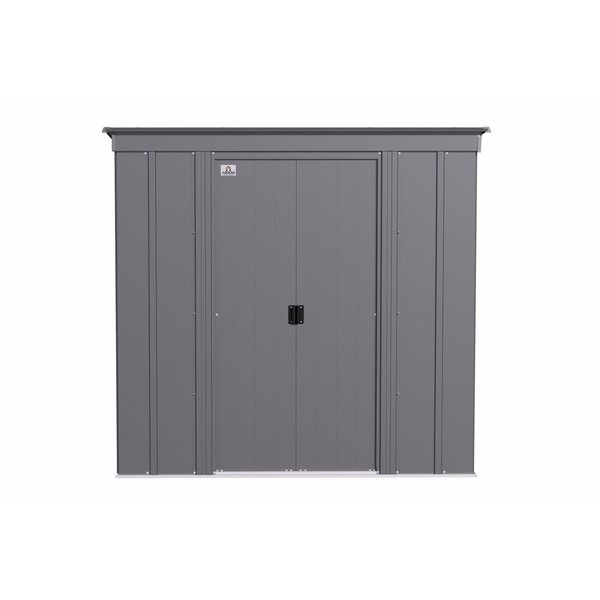 6x4 Classic Steel Storage Shed, Charcoal