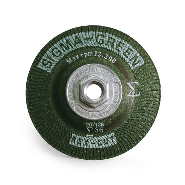 Sigma Green Grinding Wheel, 4-1/2 x 5/8-11