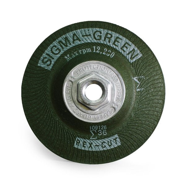 Sigma Green Grinding Wheel, 5 x 5/8-11