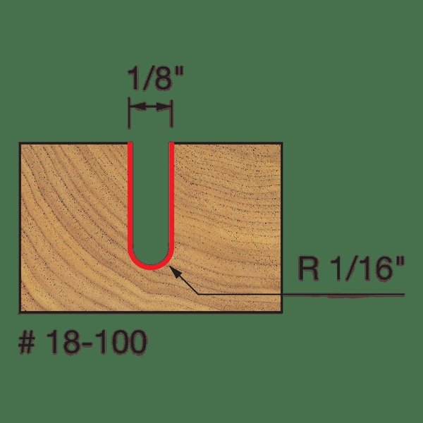 Radius Round Nose Bit, 1/16