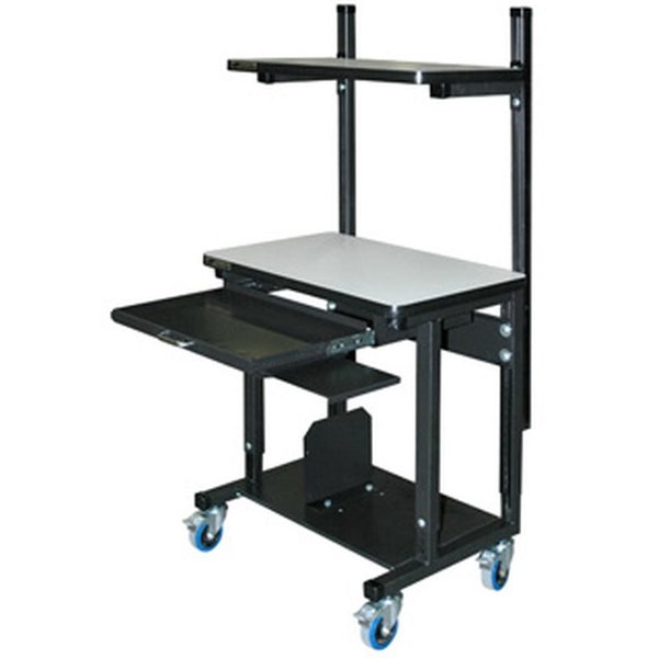 Mobile Computer Dest W/ Top Shelf