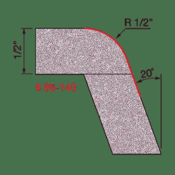 Radius Round Over Bowl Bit, 1/2