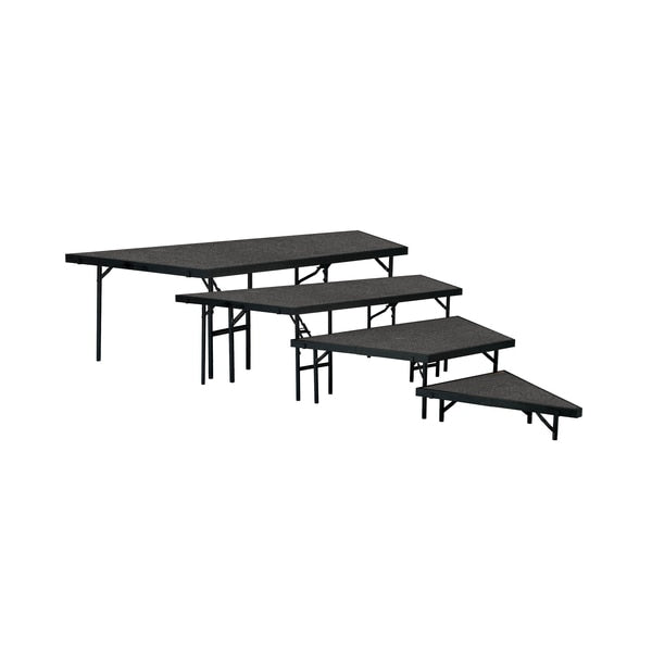 Seated Riser Stage Pie Section, 4-Tier, 48