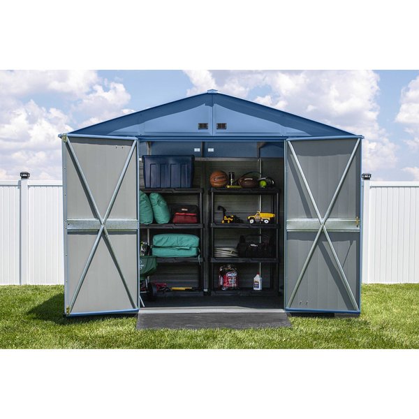 10x8 Select Steel Storage Shed, Blue Grey